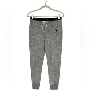 Victoria Secret PINK Womens Small Sweatpants Joggers Heather Gray Elastic Tie
